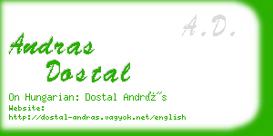 andras dostal business card